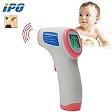IPO 温度計 非接触式 非接触 非接触型温度計 温度測定器 簡単約1秒測定 32回の測定記録 測定距離：3～5cm