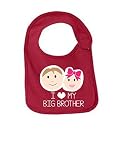 I Love My Big Brotherおもしろ幼児Jerseyよだれかけ カラー: レッド