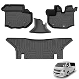 Cartist ハイエース 200系 ワイドボディー専用 フロアマット 立体カーマット 3Dフロアマット HAICE 200 1型 2型 3型 4型 5型 6型 7型 2004年8月～現行 立体構造 防水マット 滑り防止 耐汚れ 耐磨耗性 TPE素材 カスタムパーツ 車種専用設計 取付簡単 保護パーツ カー用品 アクセサリー 一列目&二列目用 4PSCセット オフロードパターン