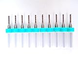 10pcs 超硬 エンドミル (1.7mm)