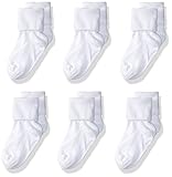 trimfit Little Girls' 6 Pack Single Cuff Socks Comfort White/White Small/4-5.5 [並行輸入品]