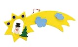 クリスマスツリーの飾り　オーナメント　流れ星の雪だるま　ドイツの木のおもちゃ　 ザイフェン ドイツ