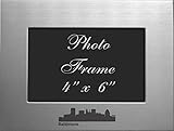 Baltimore, Maryland-4x6 Brushed Metal Picture Frame-Silver by LXG, Inc.