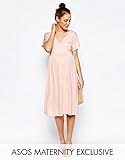 ASOS (エイソス) マタニティ ミディ ひらひら袖 ワンピース ピンク UK 6 (S) [並行輸入品]