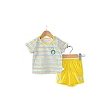 Laparc (ラパルク) Tシャツ 半ズボン アンサンブル ベビー キッズ ブルー イエロー ( 73cm ) 半袖 (黄)