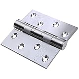 UHPPOTE　蝶番　ドアヒンジ　4″×4″　二個　インストールネジ付き　ワンペア　ステンレス鋼　シルバーカラー　ドア用　丁番　ボールベアリング　ネジ付き　ステンレス鋼製蝶番　二個入　ハードウェア　U