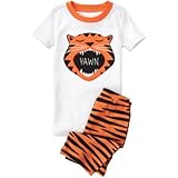GYMBOREE(ジンボリー) ヤーニングタイガーツーピースパジャマ ローリング オレンジ スリープウェア 6～12ヶ月【並行輸入】