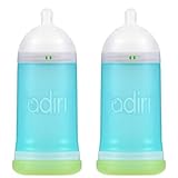 Adiri NxGen Stage 1 Nurser (3-6 M) 9.5oz (281mL) - 2 Pack, Blue by Adiri