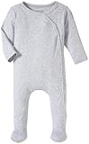 GiggleサイドスナップFootie、グレーヘザー、0 – 3ヶ月