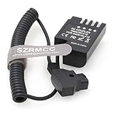 SZRMCC D-tap2ピンからDMW-BLF19ダミーバッテリーDMW-DCC12DCカプラー（パナソニックDMC GH5 GH4 GH3カメラ用） (Coiled Cable)