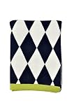 DARZZI Diamonds Baby Blanket, Navy/Natural by DARZZI