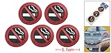 etbotu 5点Unique No Smoking Sign Frendly警告ロゴ環境に優しいラベル