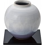 萩むらさき　花瓶（敷板付）
