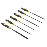 Baosity 6本　ヤスリセット　全3サイズ　木工ツール　木彫　ゴムハンドル　針のファイル　スチール　精密　カッター　 - 150mm