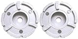 プロ仕様 2枚セット ダイヤモンド研磨ホイール 乾式 ダブルカップ 外径100mm 穴径20mm　実績豊富！