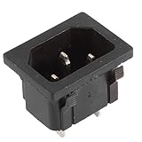 uxcell　電源インレットソケット　プラグ　コネクタ　アダプタ　　AC 250V 10A IEC320 C14 3P
