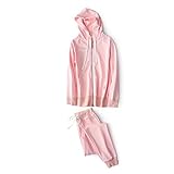 (アビコ)ABICO レディース ルームウェア ストライプ ルームウェア 長袖 フード付き ポケット付き ゆったり 部屋着 寝間着 綿