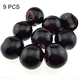 8pcs人工リアルなシミュレーションブラックPlum Fake Fruits写真撮影プロップモデル