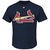 MLBメンズBig and Tall Team Wordmark IIコットンクルーネックTシャツ（4 X T , St Louis Cardinals、ネイビー)