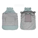 Baby Muffin 防寒ベビーケープ 抱っこ紐 ベビーカー対応 4WAY (ミントグレー) manito21-mintgray