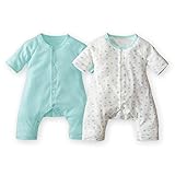 (ニッセン) nissen 綿１００％ ７分袖 カエル コンビ 肌着 ２枚組 サックス系 身長60cm