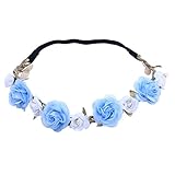 Domybest子供　ベビー　花冠　フラワーヘアバンド　ヘッドドレス ヘアアクセサリー　結婚式　ブライダル　子供用　髪飾り 女の子 　キッズ 髪飾り 花かんむり ウェディング フラワー ヘッド　6色選