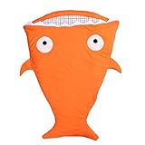 Genda 2Archer(JP) 　可愛い　サメ　ベビー　赤ちゃん　子供用　シュラフ　寝袋　寝具　新生児　お出かけ　秋冬　厚手　暖かい　布団　寒さ対策　8色　プレゼント　祝い (オレンジ)