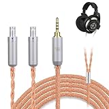 okcsc ZT16 ヘッドホンケーブル HD800 交換ケーブル イヤホン・ヘッドホン用 16芯 純銅 SENNHEISER用 HD800S・HD820・HD800・D1000に適合 長さ1.5m 3.5mm