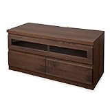 天然木テレビボード 101cm幅 ダークブラウン色 TE-0004