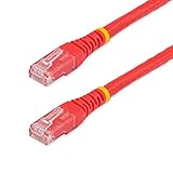 StarTech.com Cat6対応LANケーブル 30.4m カテゴリ6対応イーサネットケーブル モールド処理済みRJ45コネクタ レッド C6PATCH100RD