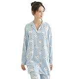 授乳パジャマ　レディース　長袖　マタニティ　授乳口付き　オールシーズン　ルームウェア　可愛い　前開き　襟付き　上下セット　オシャレ　部屋着　ロング丈　ウエスト調節　妊婦用　寝巻き　無地　ナイトウェア　