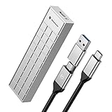 Yottamaster M.2 SSD 外付けケース SATA NGFF対応 M.2 SSD ケース USB3.1 Gen1 6Gbps高速転送 UASP&Trim対応 アルミ製 M.2 SSD 外付け エンクロージャ シルバー[HP4-C3-SV]