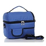 Ailier クーラーバッグ 8L 二層式 肥厚 折りたたみ収納可 保冷　保温バッグ クーラーボックス お弁当用 便利 軽量 (ブルー)