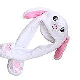 etbotu Men and Women Pinchingウサギ耳が移動Airbagマグネットキャッププラッシュキュート帽子面白いおもちゃ