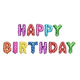 BOBORA Happy Birthday　文字 風船 「お誕生日おめでとうございます」　パーティー　５色　ブルー＆ローズ＆シルバー＆黄色い＆カラフル　アルファベット型
