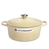 [ルクルーゼ] Le Creuset SIGNATURE ココットロンド 22cm つまみシルバー デューン [並行輸入品]