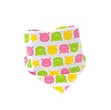 ラブリーベア、3pcsのピュアコットン調整可能ベビーネッカチーフ/唾液タオル