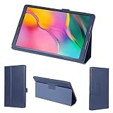 wisers タッチペン・保護フィルム付 Galaxy Tab A ケース Samsung サムスン J:COM ジェイコム 10.1 インチ タブレット カバー ダークブルー