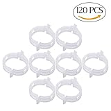 CCINEE　誘引クリップ つるクリップ 固定クリップ ガーデニング　つる植物 支柱連結 耐久性 誘引作業 園芸用便利クリップ (120個入り)