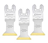 【改良版】EZARC バイメタル カットソーブレード マルチツール用 チタンコーティング 3点セット 多用途 替刃 マキタ 日立 ボッシュ BOSCH ジグソー刃 木材・金属・プラスチック・石膏ボード