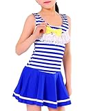 Snone子供 水着 ワンピース 女の子 スイミング 水泳 ウエア ボーダー ガールズ