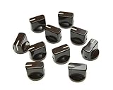 KAISH 10pcs Guitar AMP Effect Pedal Knobs Pointer Knob with Set Screw Brown [並行輸入品]