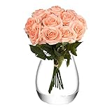 Feyarl® 12本1組 人工絹 紅 ローズ 花ヘッド バルク 結婚式 パーティー 装飾 高品質 造花　パープル　白ローズ　シャンパンローズ バラ (シャンパン)