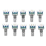 Viviseason(ビビシーズン) EC11半軸5 mmステレオ数字電位差計 10個セット key switch rotary encoder switch