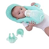 Yiteng　ベビー枕 授乳クッション 哺乳瓶ホルダー　双子授乳クッション 育児グッズ　哺乳瓶支持　赤ちゃん授乳枕　赤ちゃん枕　双子 多胎　出産祝い　男女兼用　グリーン