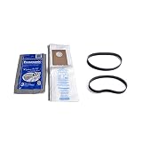 Panasonic MC-V145M Type U-6 Tab Lock Micron Paper Bag, 3-Pack With 2PK Flat Belts
