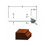 Vermont American 23126 1/2-Inch Carbide Tipped Classical Router Bit, 2-Flute 1/4-Inch Shank [並行輸入品]