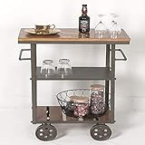 工業用バーカート、家庭用ホイール付きモバイルワインカート、金属製サービングカート、キッチン収納カート3棚  