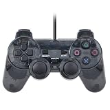 【ゲーム実況者監修】 ps2 コントローラー 互換品 有線コントローラー 『安定動作＆低遅延』 プレーステーション2 専用 (クリアブラック)
