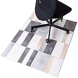 ラグリエ タイル柄 チェアマット クレール 90×140cm デスク 床保護マット 滑り止め 北欧